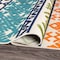 World Rug Gallery Palm Frond Floral Indoor/Outdoor Runner Rug 2'x7' Multi Runner Rug 5555MULTI2X7 - alternate 2